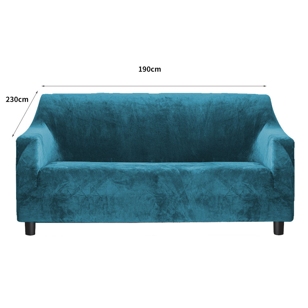 Marlow Sofa Covers 3 Seater High Stretch Green Agate Green-1910112338506289154