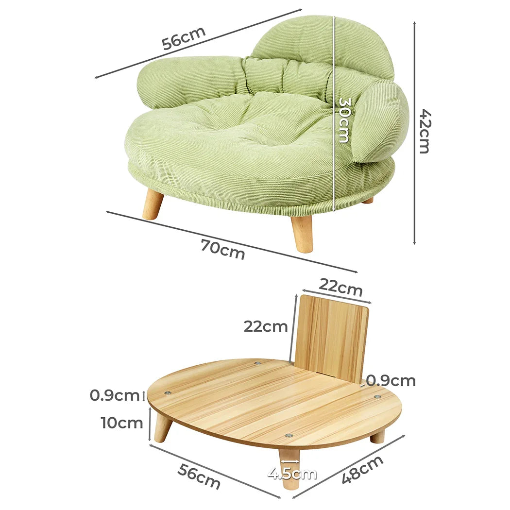 Pawz Elevated Pet Dog Cat Sofa Bed Couch XL Size Green-2006732903886753794