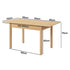 Levede Extendable Dining Table Oak Finish 4-6 Seater Wooden Kitchen 110-150cm-2072893553603907586