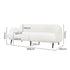 Levede Cloud Sofa 3 Seater Sherpa Fleece White-2006732843321004034