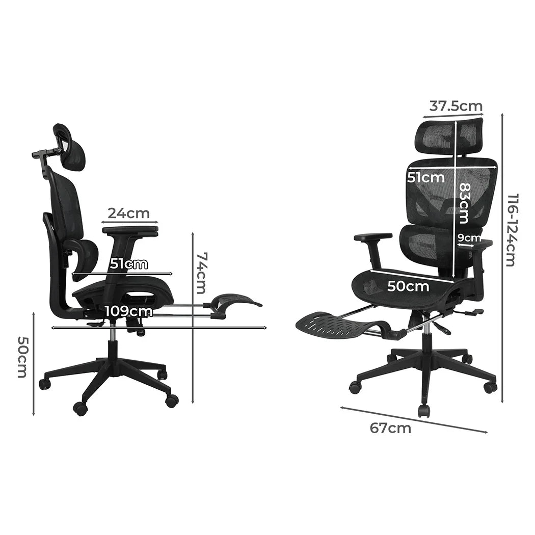 LEVEDE Ergonomic Office Chair Mesh Executive Seat-2029387206761779202