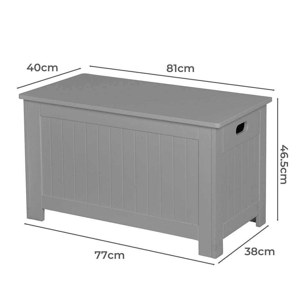 Levede Kids Toy Box Storage Chest Cabinet Grey-1937319830663335938