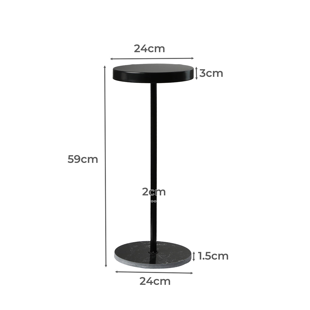 Side Table Round Tabletop Small Lightweight-1910112200450772994