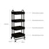 Levede 4 Tiers Kitchen Trolley Cart Black-2018816745485242370