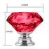 16 Pcs Clear Crystal Knobs Diamond 40mm Large Transparent-1864183510043070466