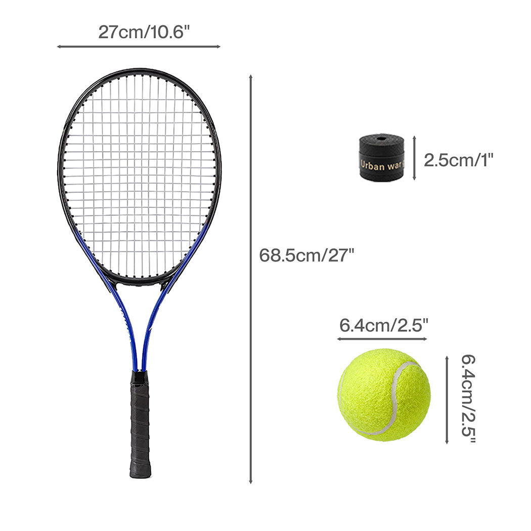 Centra 9Pcs Tennis Racket  Set Lightweight Racquet Balls Carry Bag Overgrips-2100035024760999938