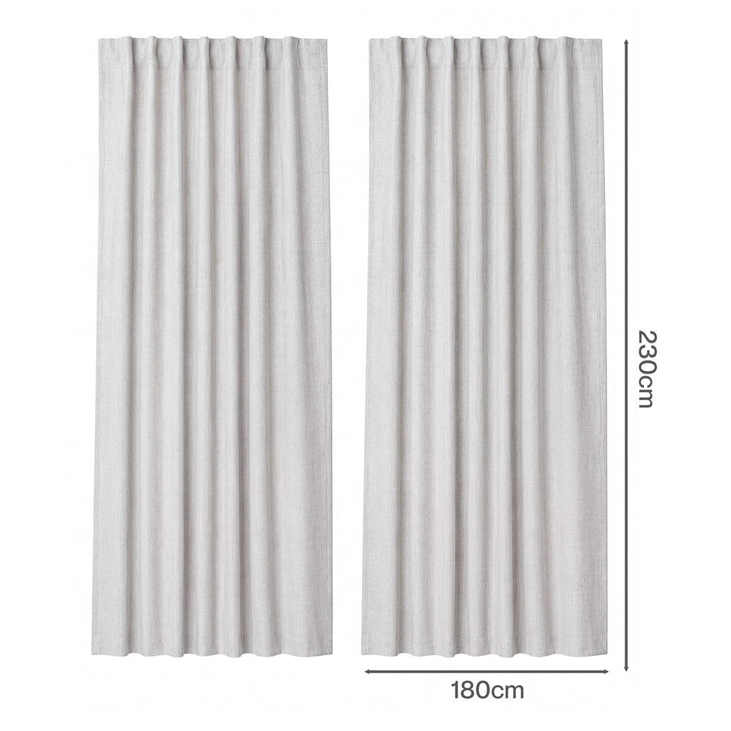 Marlow 100% Blackout Curtain 2-Panel Thermal Linen Look Curtain Draperies Window-2072893566287482882