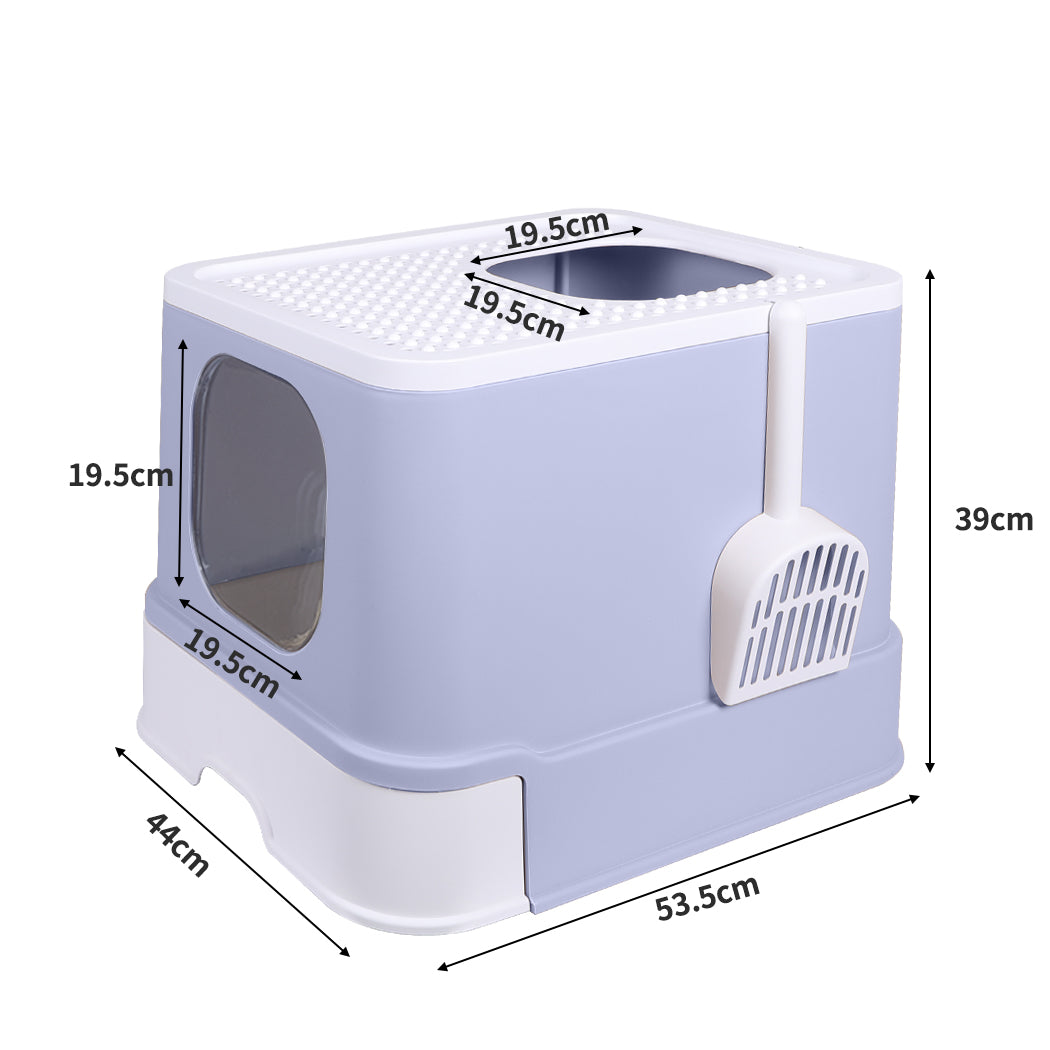 PaWz Cat Litter Box Fully Enclosed Toilet Purple-2018816757032161282