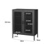 Levede Storage Cabinet Steel Kitchen Black-2006733266635329538