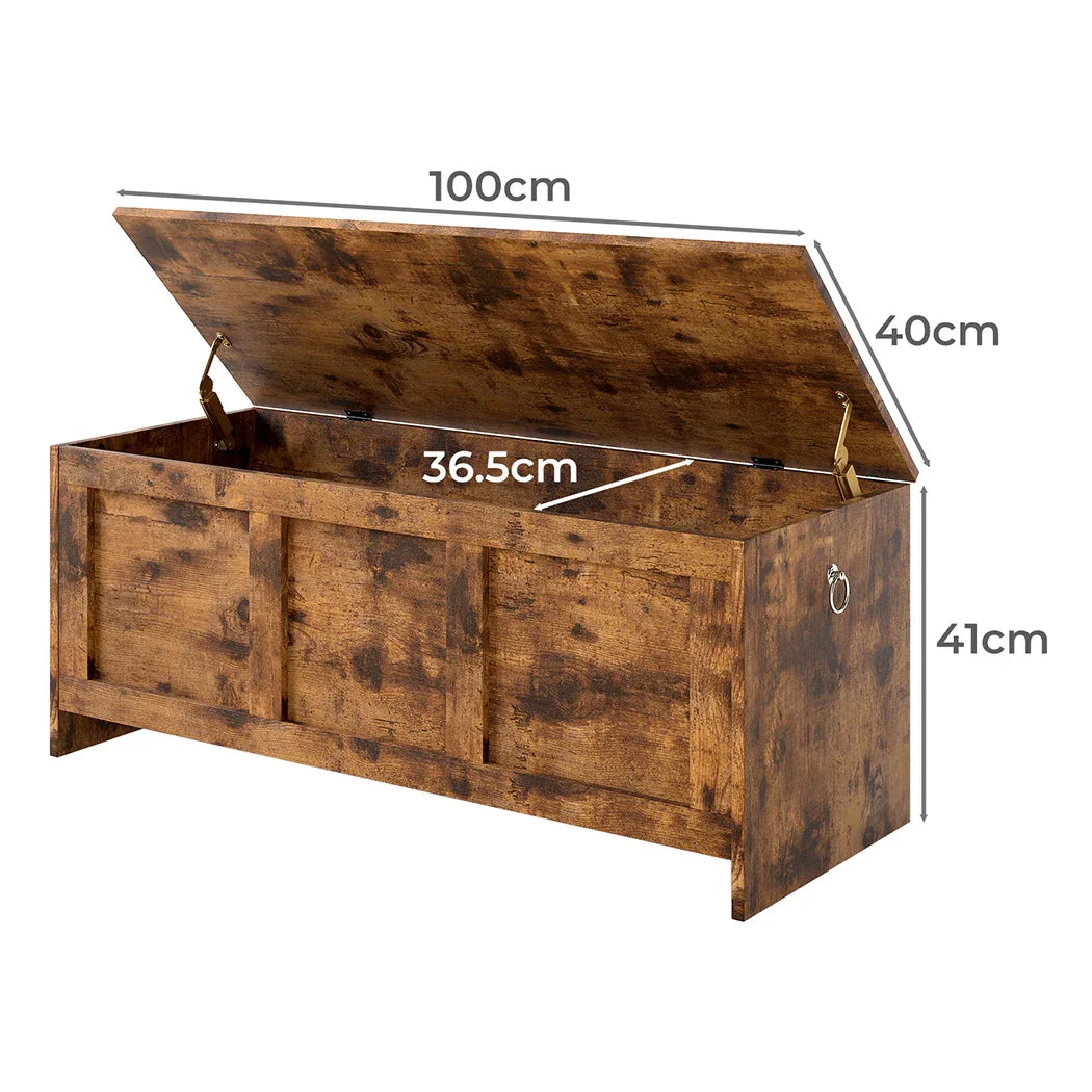 Levede Storage Bench Rustic Wooden Storage Cabinet-2050056909750407170