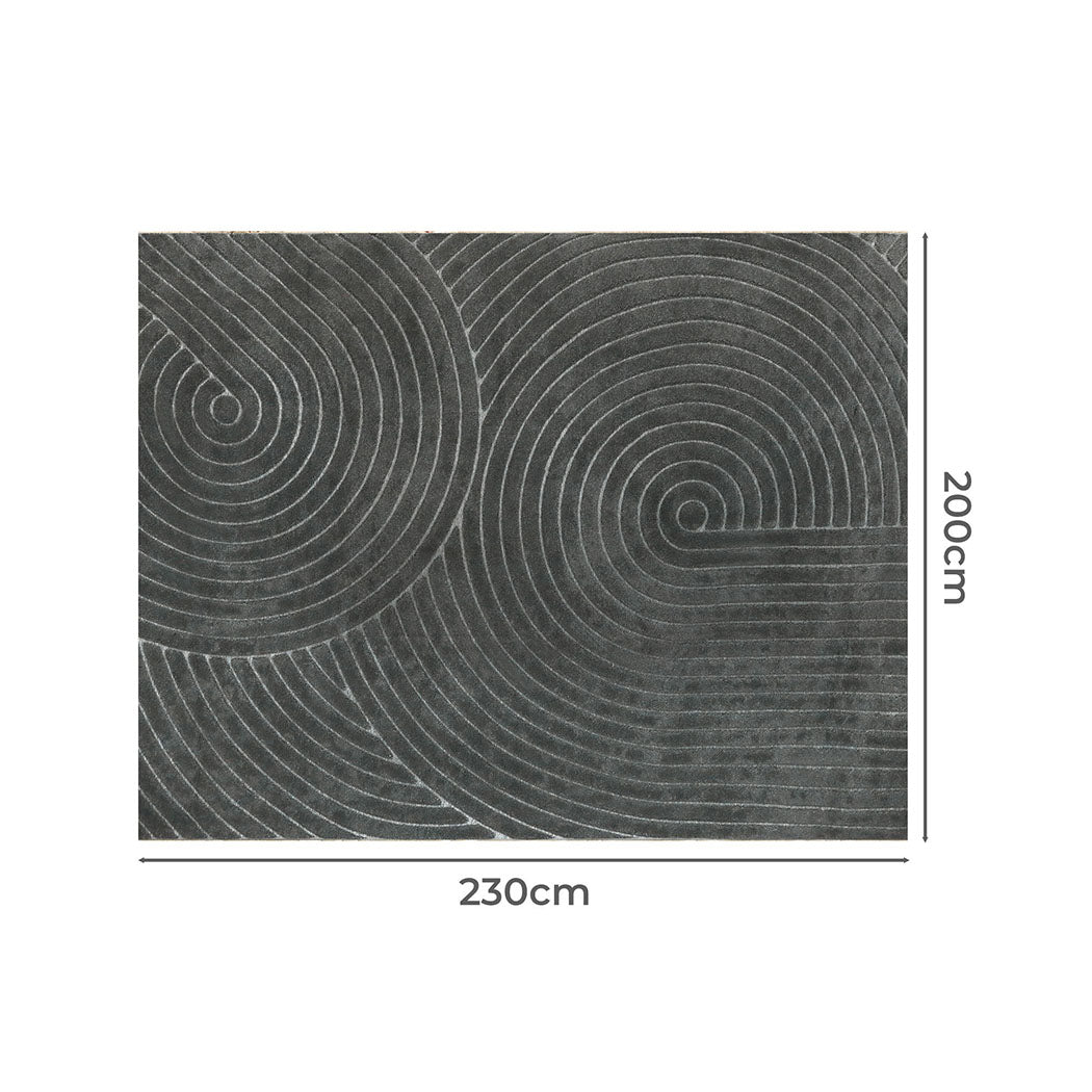 Marlow Floor Rug Soft Polyester Carpet Non Slip Plush Shaggy Rugs Geometric-1894516741392961538