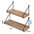 Levede Floating Wall Mounted Shelves Rustic 2Pcs Storage Display Bedroom Kitchen-2050059024308768770
