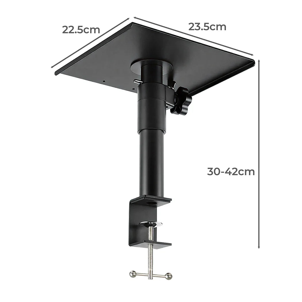 Levede 2x Desk Clamp Speaker Stands Set Adjustable Rotatable Monitor CD Player-2050056791437479938