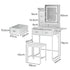 Levede Dressing Table LED Makeup Mirror Stool Set Vanity Desk Fold-up Panel-2050056768968593410