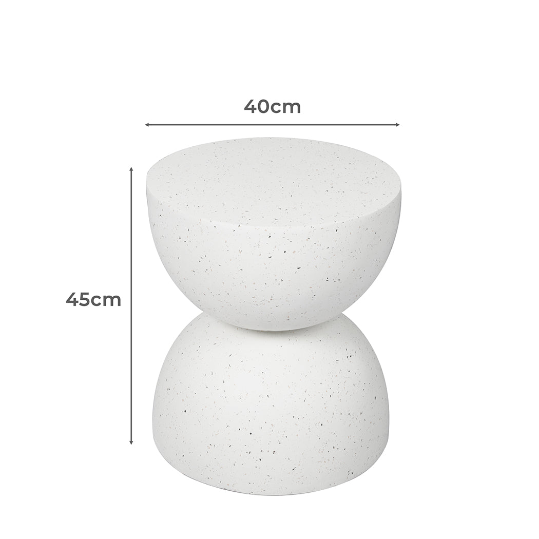 Levede Side Table Terrazzo Coffee Tables Beige-1864183282460135426