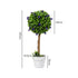 Lambu Artificial Plants Faux Lavender Topiary Set of 2 for Front Door Green-2109799601027092483