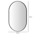 Yezi Oval Wall Mirror 70x50cm Black Frame Bathroom Wall Mounted Vanity Mirror-2050059009389629442