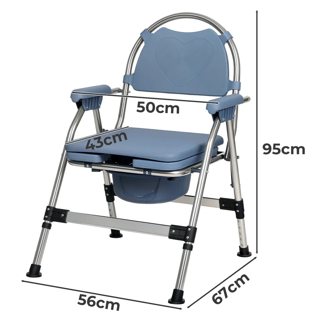 Levede Commode Chair Adjustable Bedside Seat Elderly Pregnant Disability Aid-2050056758713520130