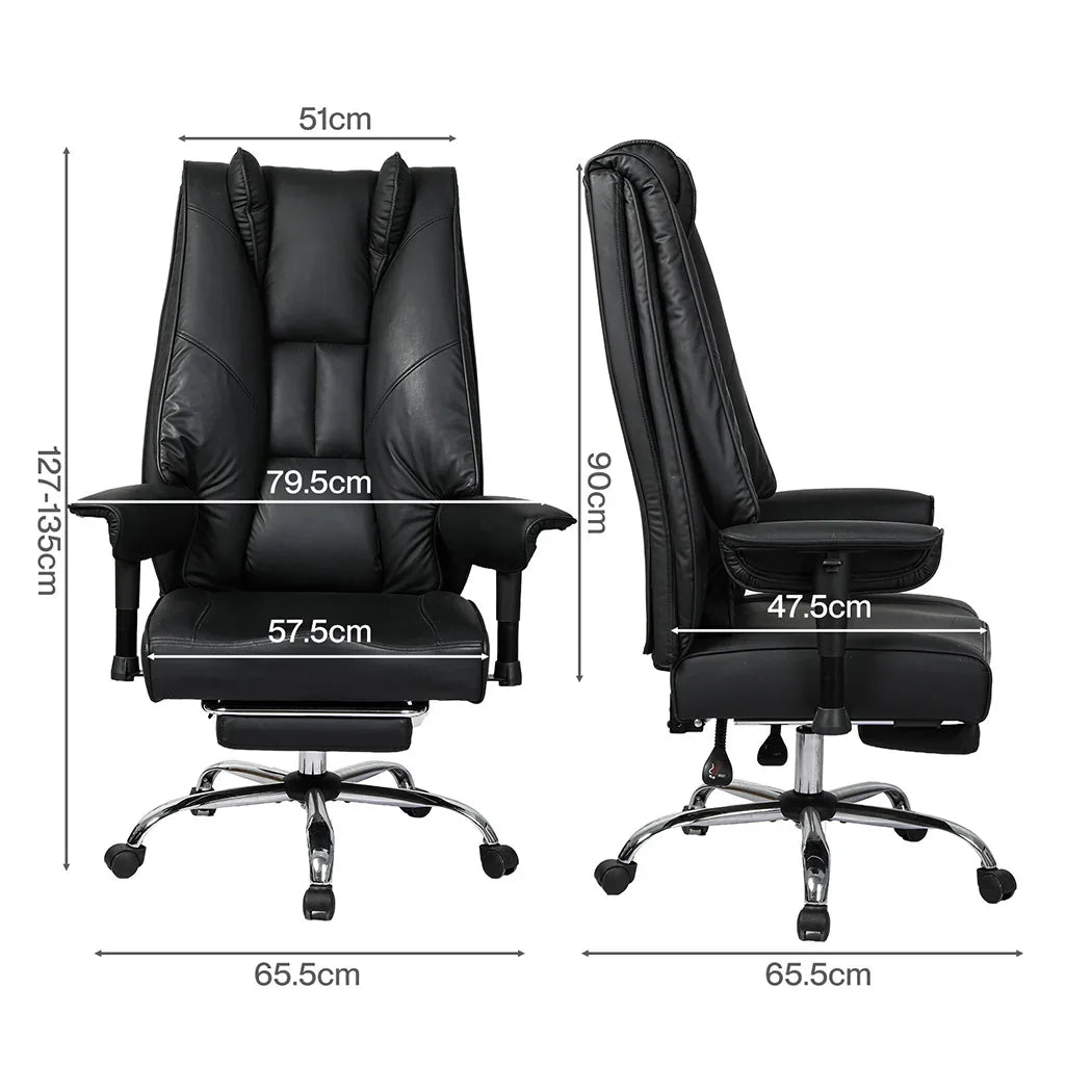 Levede Heavy Duty Office Chair Tall PU Leather High Back Computer Work Seat-2050056783036289026