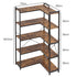 Levede Corner Bookshelf 5 Tier Bookcase L Shape Storage Shelf Display Rack Brown-2072893553419358210