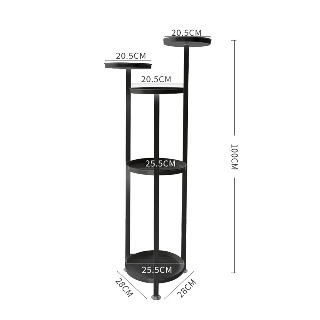 Levede Plant Stand Outdoor Indoor Flower Black Medium-2006732929472008194