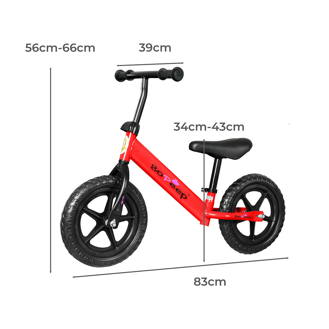 BoPeep Kids Balance Bike Ride On Toys Red-1864184331354902530