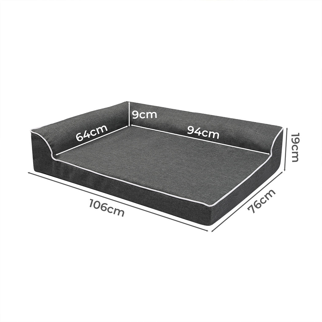 Pawz Orthopedic Dog Bed XL Grey-1894516776314736642