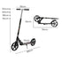 MONVELO Folding Scooter Dual Large Wheels Black-1950770003473207298