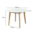 Levede Dining Table Round Rubberwood Base 120cm White 120 CM-2018816940402937858