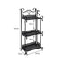 Levede Plant Stand 3 Tiers Outdoor Indoor Black-2065254382647250946