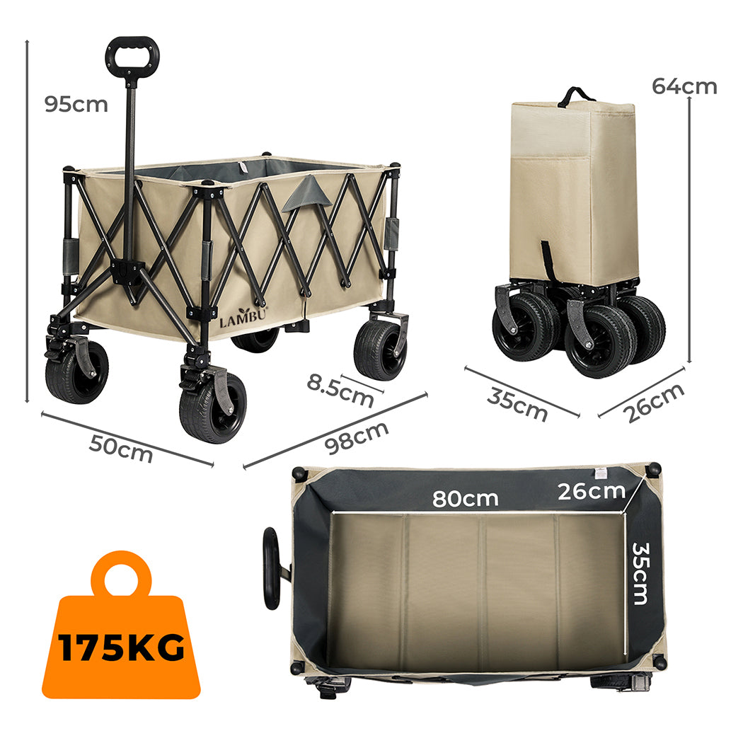 Lambu Folding Wagon Cart Khaki