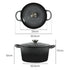 TOQUE 4L Enamel Dutch Oven Pot in Black Colour-2018816771812888578