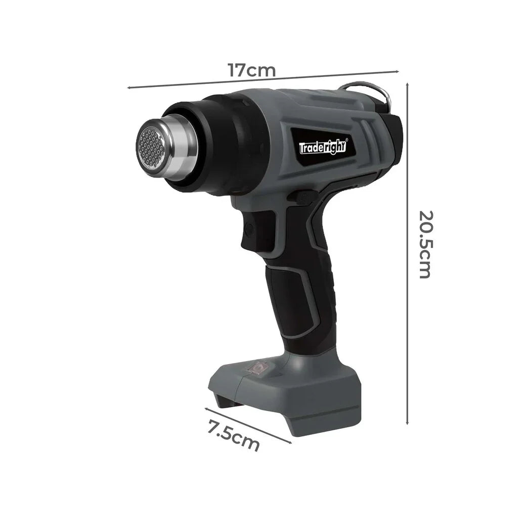 Traderight 21V Heat Gun Kit 500°C Cordless 5 Nozzles-2006733387984932866