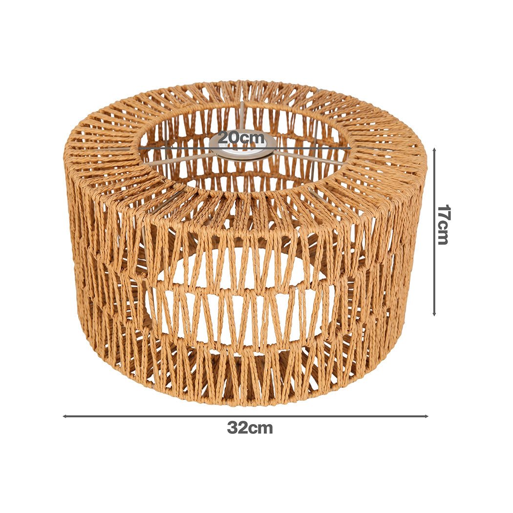 Emitto Ceiling Pendant Light Shade Boho Woven Lamp Cover Home Decor Yellow-2100034974035087362