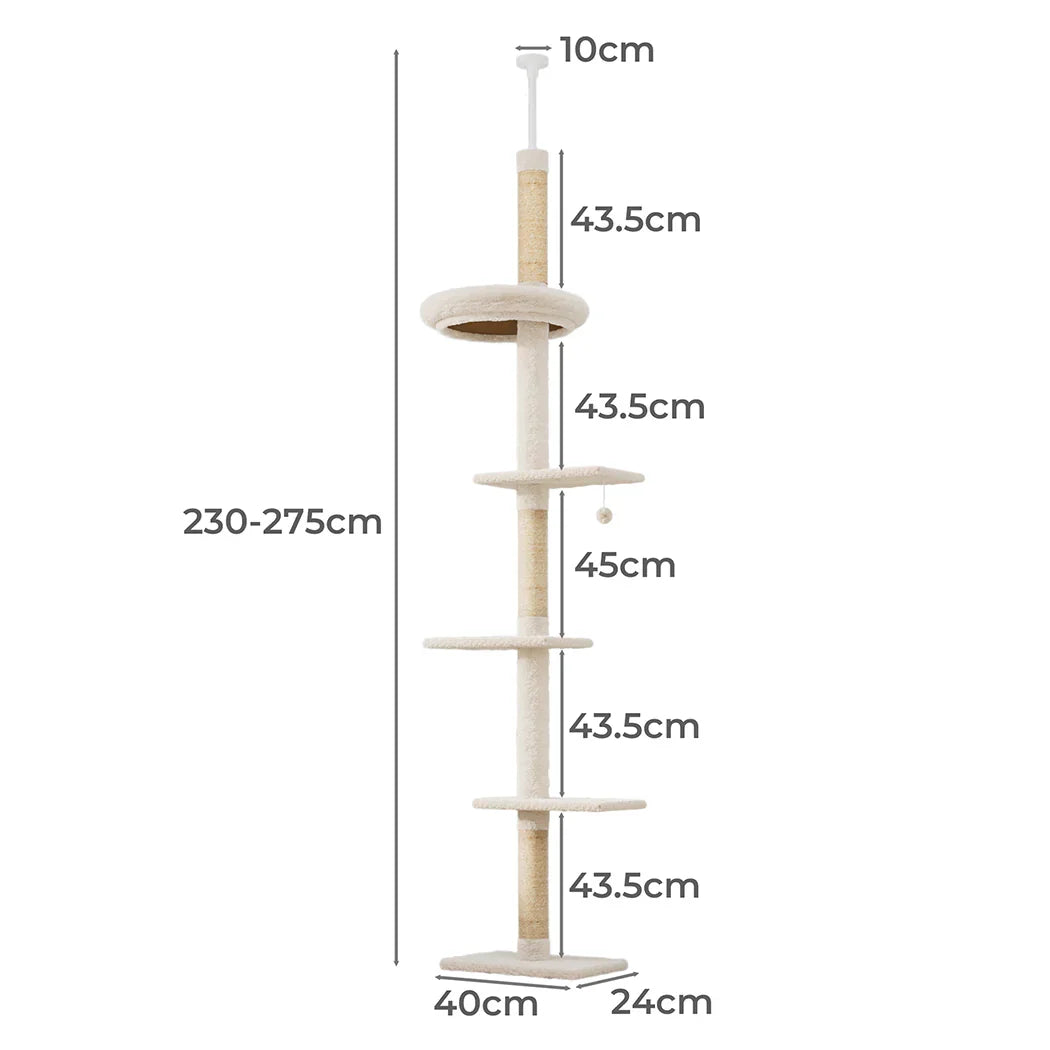 Pawz Cat Tree Tower Scratching Post Scratcher 230-275cm-2006732707702378498