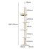Pawz Cat Tree Tower Scratching Post Scratcher 230-275cm-2006732707702378498