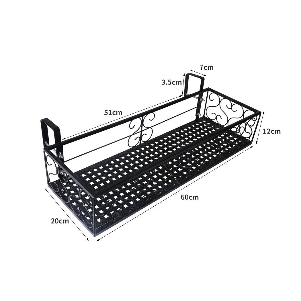 Levede Plant Stand Outdoor Indoor Home Black Rectangle-1864184718409469954