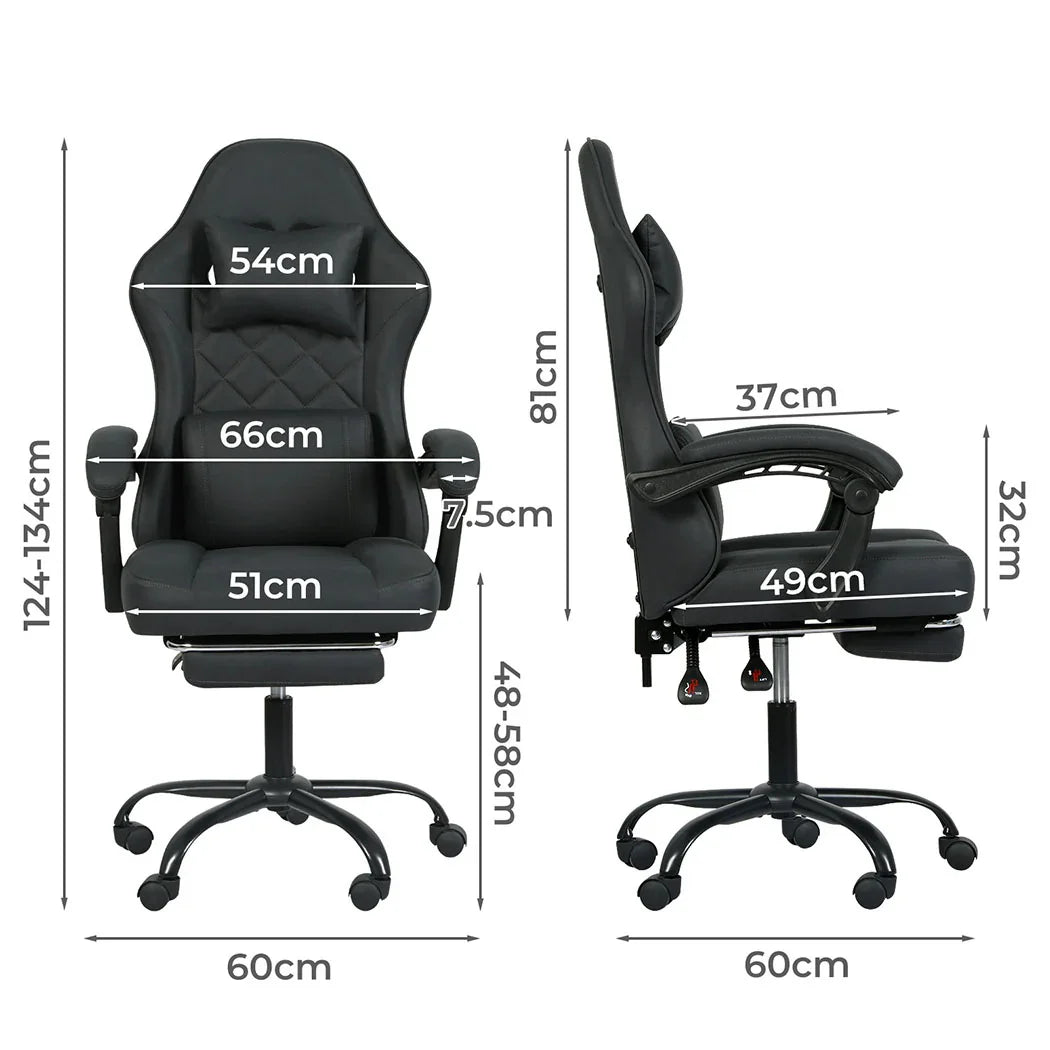 Levede Office Chair High Back Suede Fabric Gaming Chair-2050056901529571330