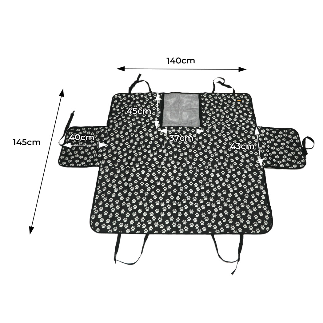 PaWz Pet Back Car Seat Cover Hammock Black-2006732970270003202
