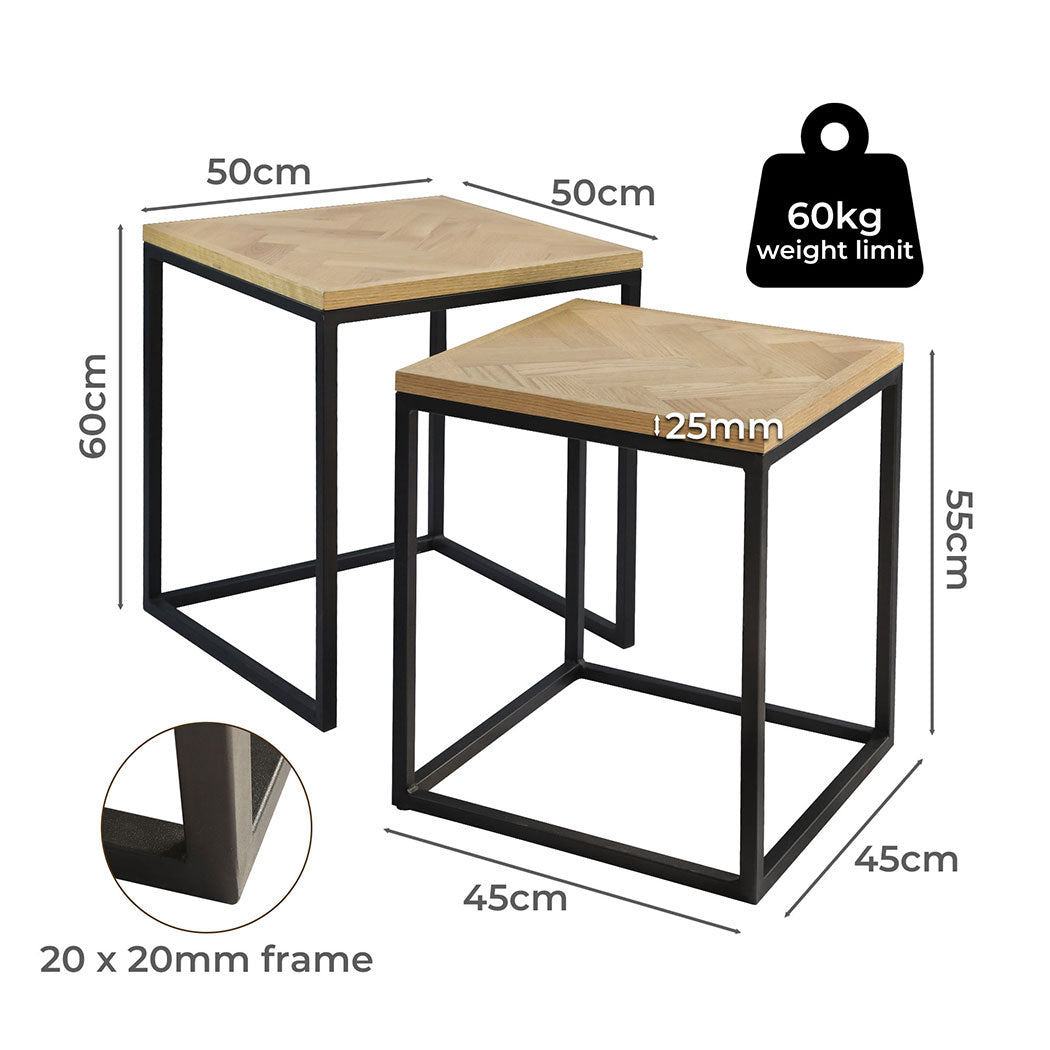 Levede 2PCS Nesting Coffee Tables-1894516730072535042