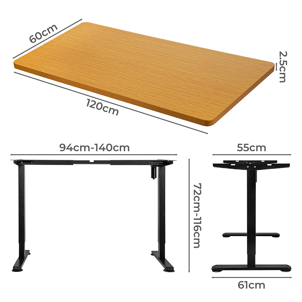 Levede Motorised Standing Desk Height 120cm Natural 800x 1.5MM-1864183327481794562