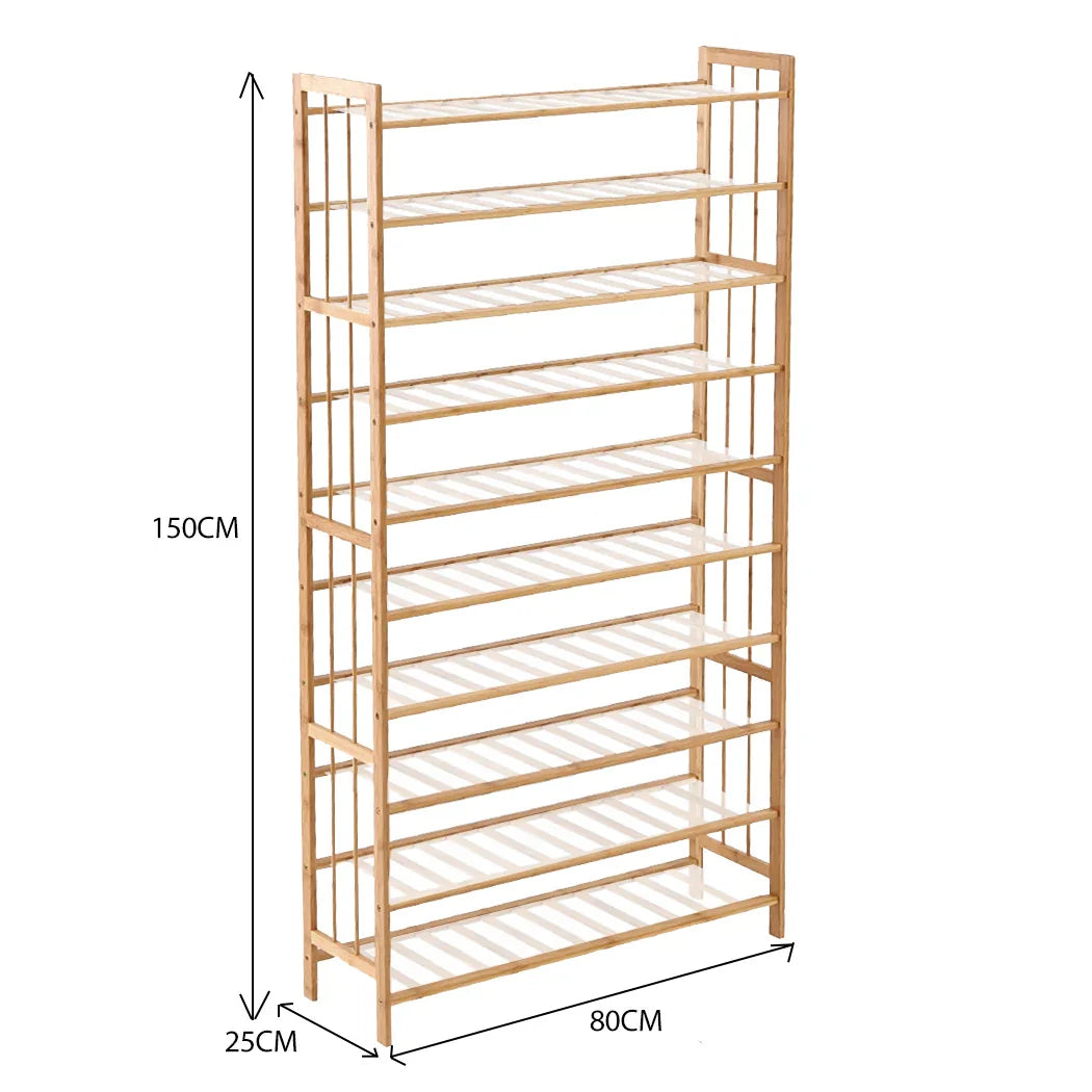 Levede Bamboo Shoe Rack Storage Wooden-2018816813839814658