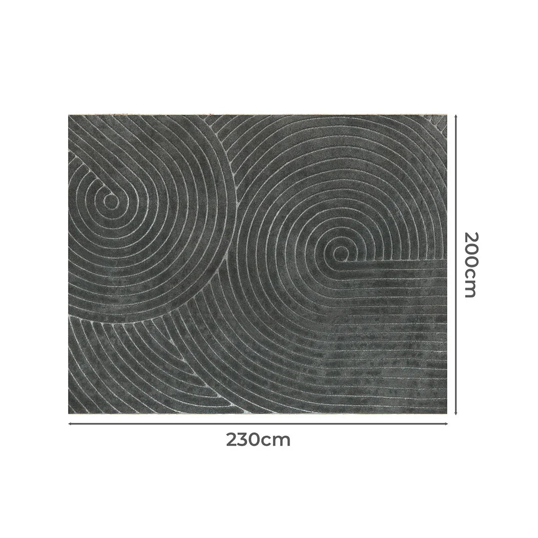 Marlow Floor Rug Soft Polyester Carpet Non Slip Plush Shaggy Rugs Geometric-2018816819325964290
