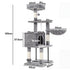 Pawz Cat Tree Cat Tower Multi-Level Cat Bed with Condo 125cm Plush Gray-2100034991957348354
