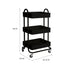 Levede 3 Tiers Kitchen Trolley Cart Black-2018816732868775938
