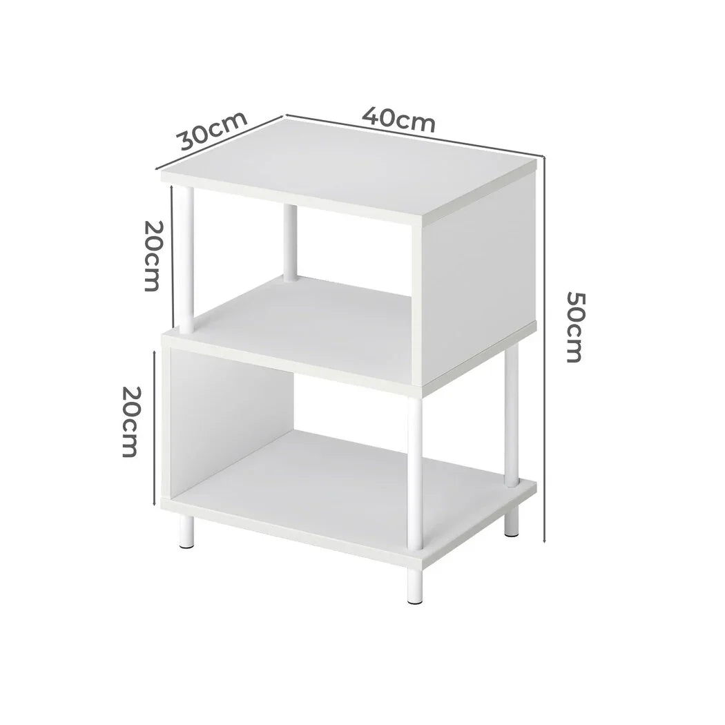 Levede Modern Side Table 3‑Tier Storage Bedside Table-2050056752447229954