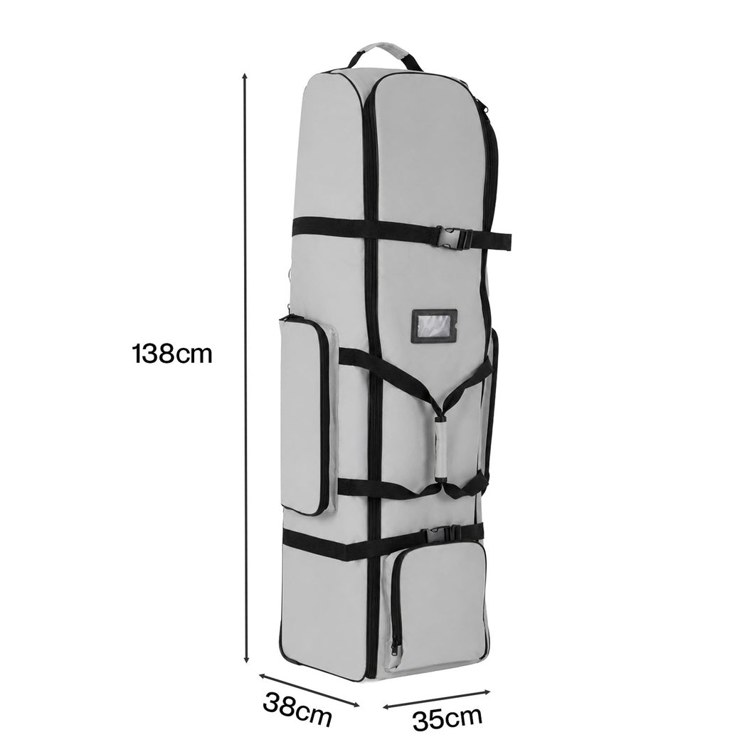 Centra Golf Travel Bag Padded Reinforced Wheels 900D Oxford for Airline,Grey-2100035025671163906