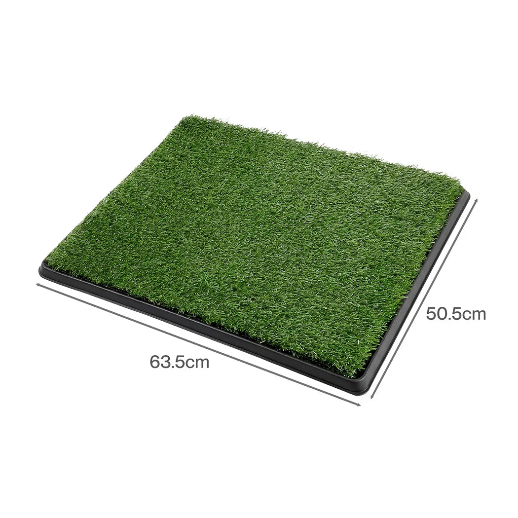 Pawz Dog Potty Tray with Grass Mat Washable Puppy Portable Training Toilet-2050059018050867202