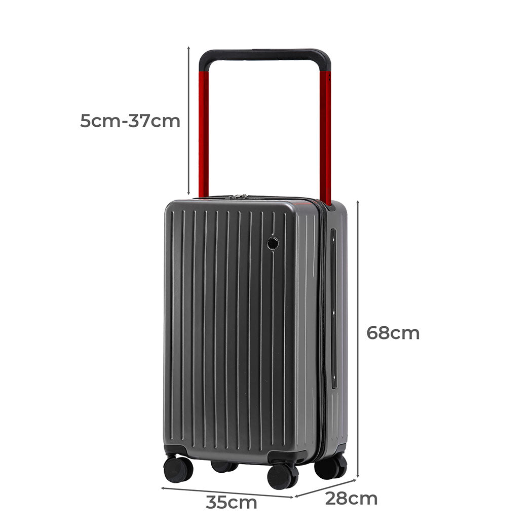 Slimbridge 26" Luggage Wide Handle Hard Case Grey-1894516770744700930