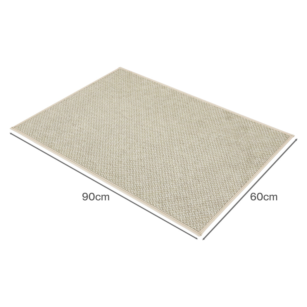 Marlow Front Door Mat 90x60cm Non Slip Dirt Trapping Rug for Entrance Brown-2109799592508461059